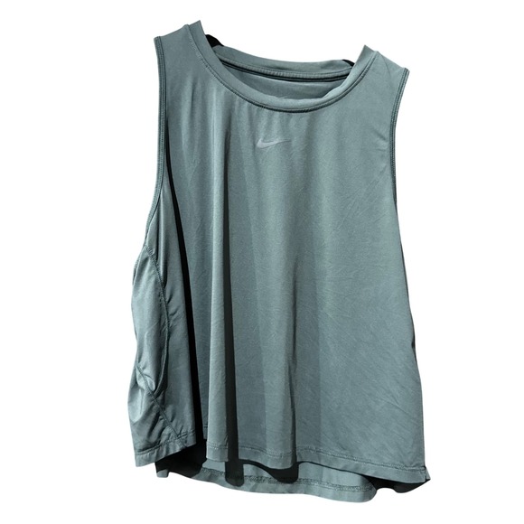 Nike One DRI-FIT Women's Tank Top Athletic Sleeveless Training Olive L - Picture 1 of 7